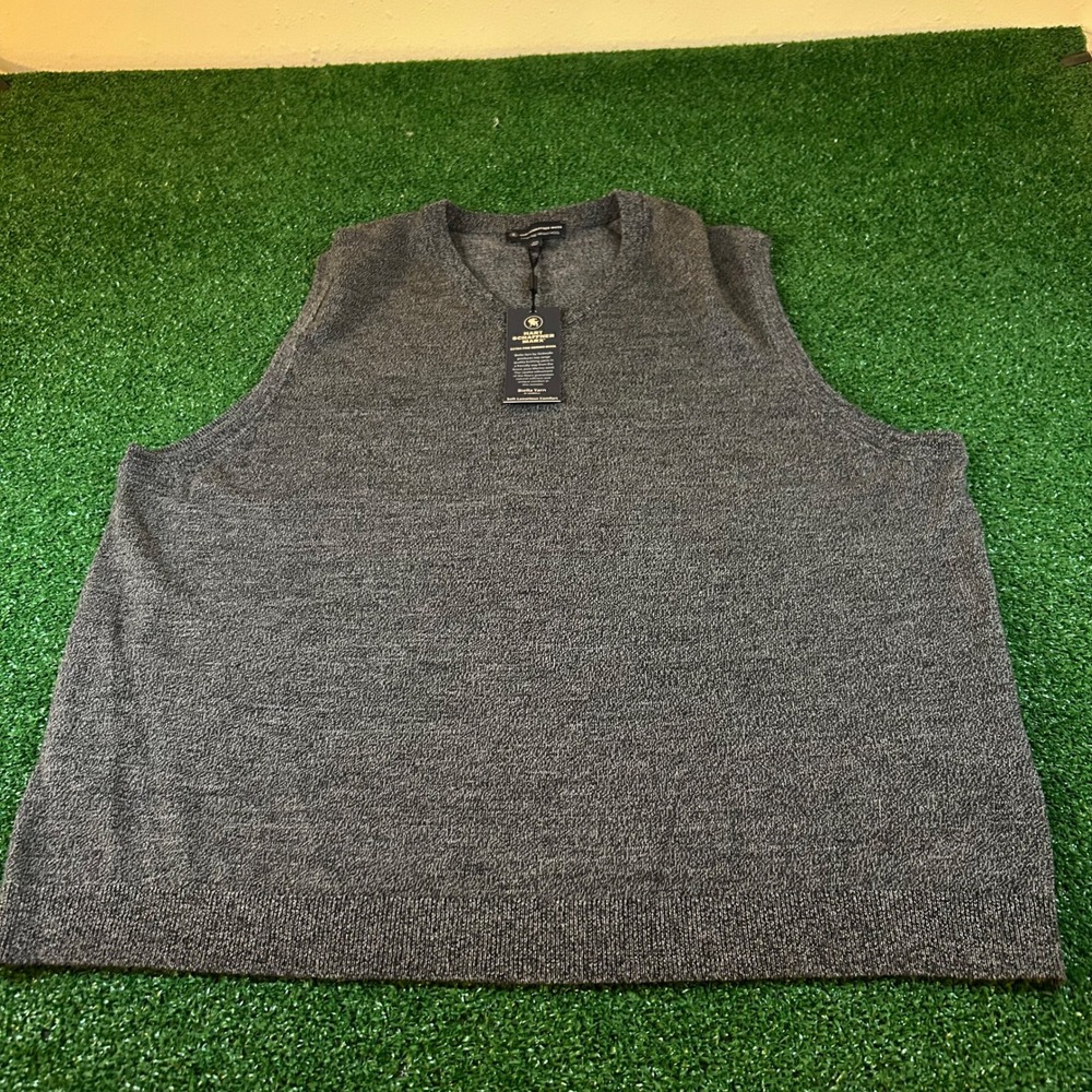 Hart Schaffner Marx Merino Wool Sweater Vest Big Man Soft Luxurious Mens 2XB NWT